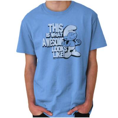 Smurfs What Awesome Looks Like Good Vibes Womens or Mens Crewneck T Shirt Tee