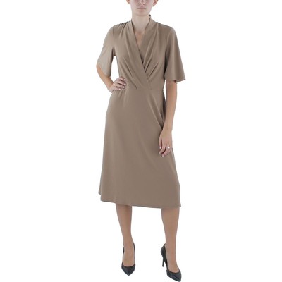 Женское коричневое платье-футляр Tommy Hilfiger длиной до колен для работы 8 BHFO 3558