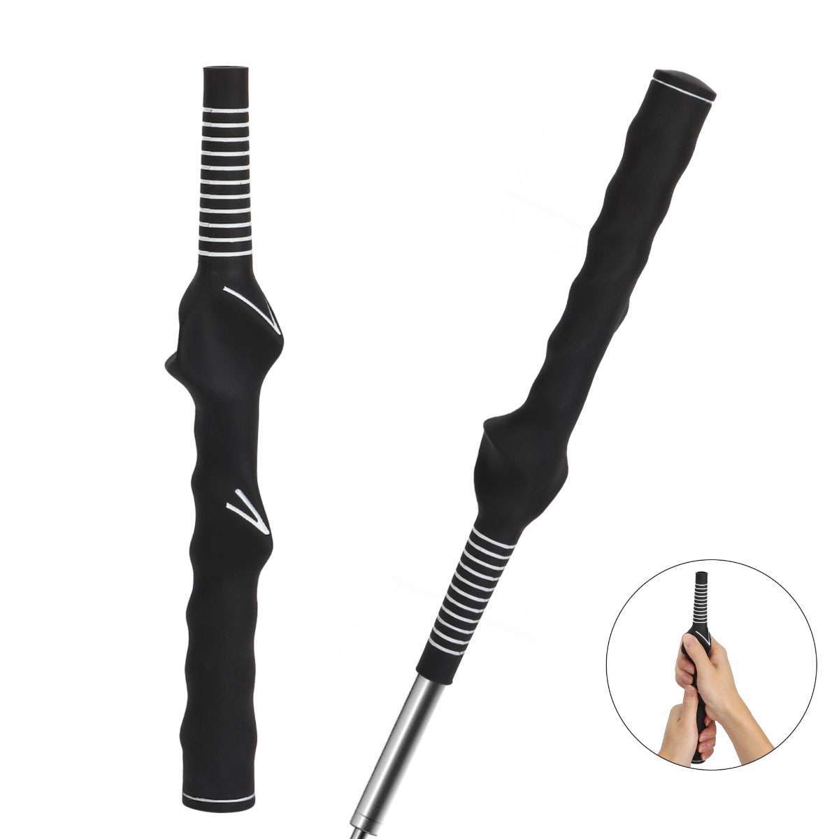 1-2Pcs Golf Grip Swing Trainer Standard Teaching Aid Training Practice RightHand