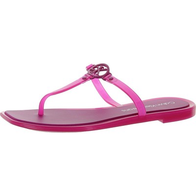 Calvin Klein Jeans Womens Edhen Slip On Flip Flop T-Strap Sandals BHFO 8478