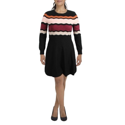 Женский черный свитер миди в рубчик Vince Camuto M BHFO 2625