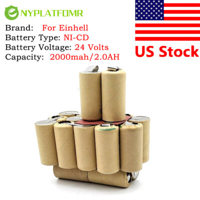 SOLDERING REQUIRED 2000mAh for Einhell 24V NiCD Battery pack CD D2402A