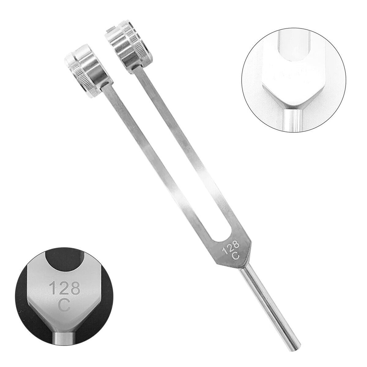 128Hz Healing Tuning Fork with Silicone Hammer Sound Therapy Musical Instrument