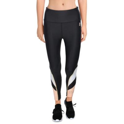 PE Nation Womens Black Fitness Yogq Running Athletic Leggings L BHFO 2663