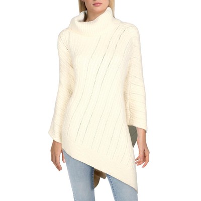 

Женская шерстяная трикотажная рубашка Donna Karan с водолазкой и свитером BHFO 1648, Cream