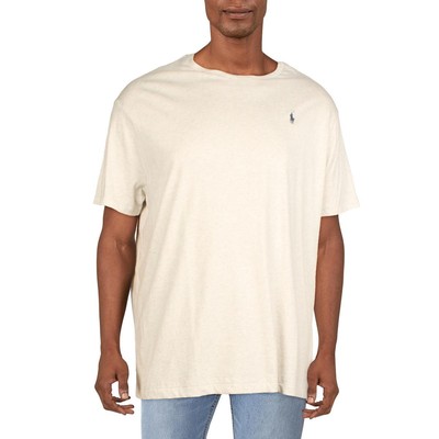 

Мужская серая классическая футболка с круглым вырезом Polo Ralph Lauren  BHFO 6261, Cream/heather, 710671426176