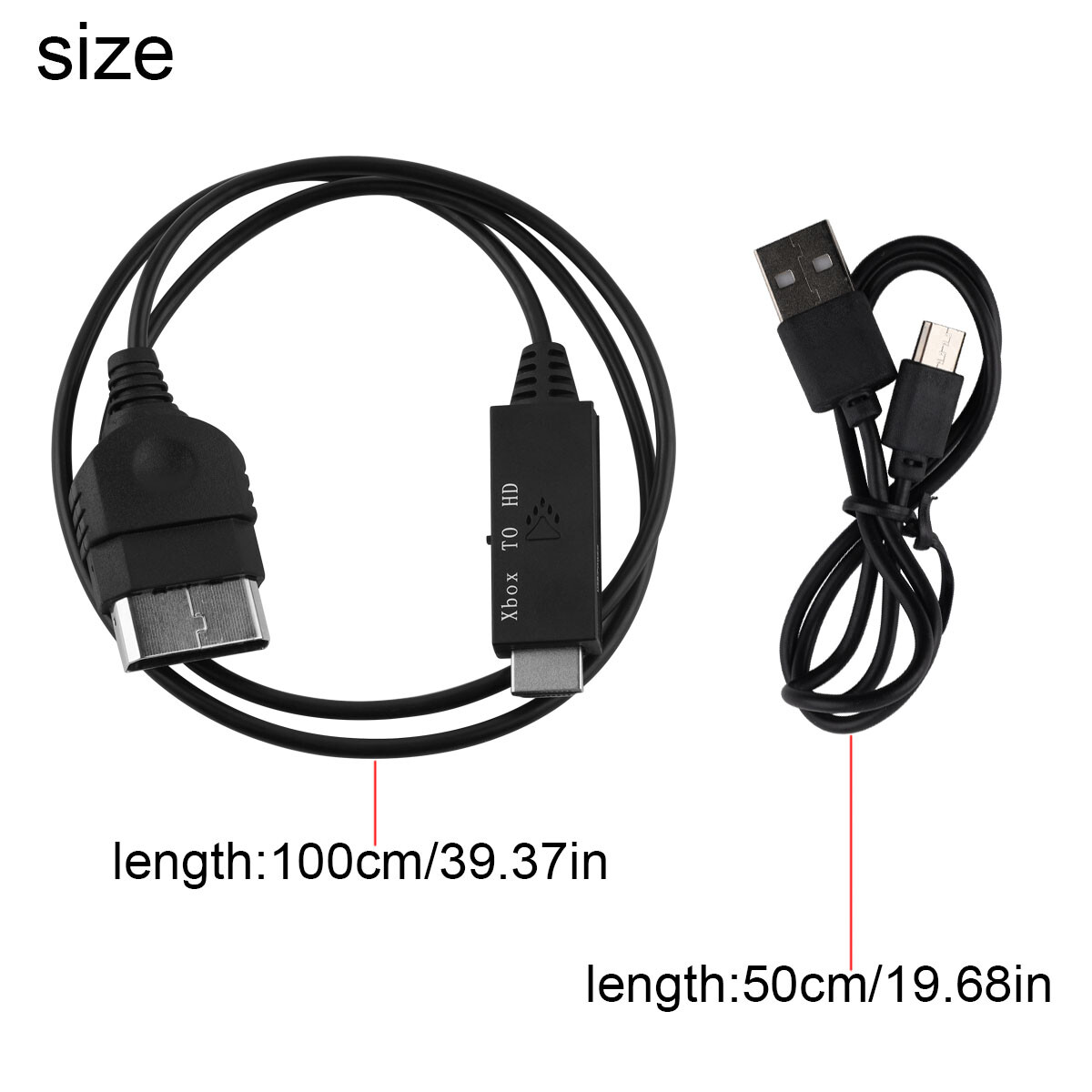 For Original Xbox to HDMI Converter Adapter 1080p HD Link Cable for Xbox Black