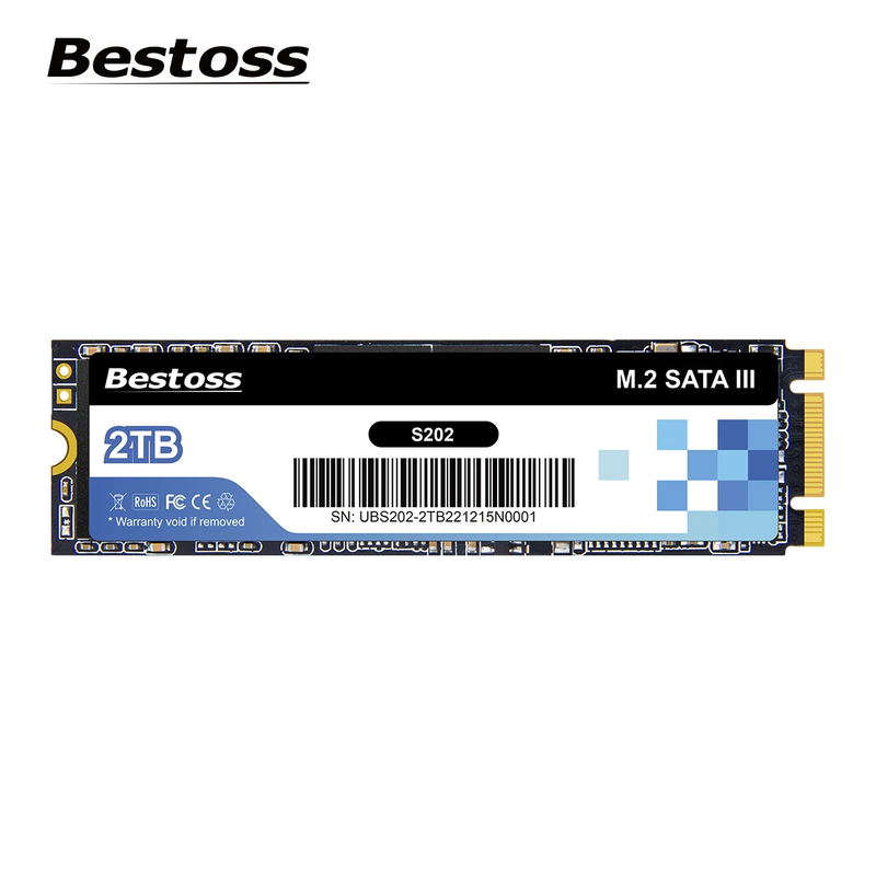 Disco Stato Solido SSD M.2 SATA Bestoss 2280 NGFF 512GB 256GB 128GB Interno PC