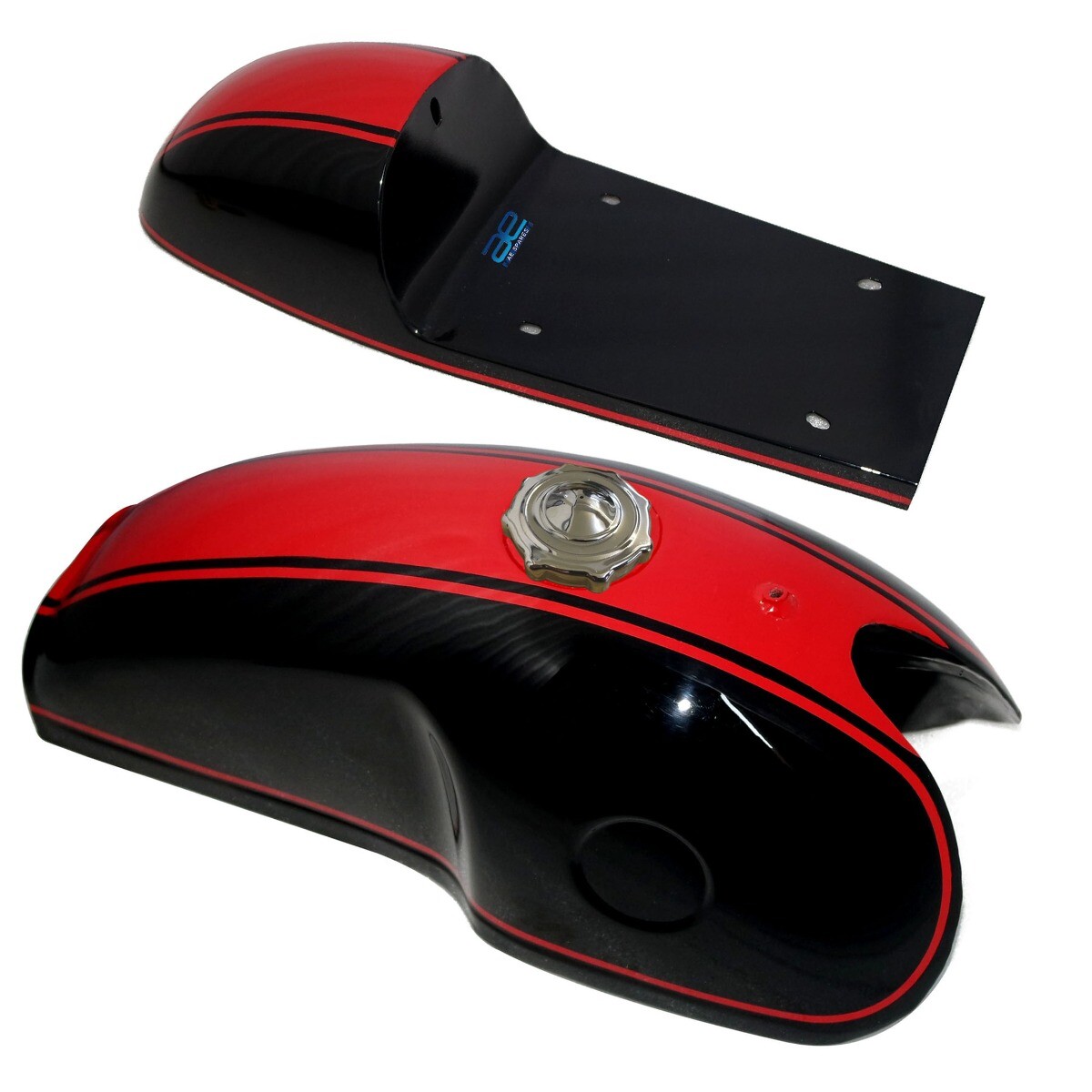 Petrol Fuel Tank Cap Red Black & Seat Hood Benelli Mojave Cafe Racer 260 360  