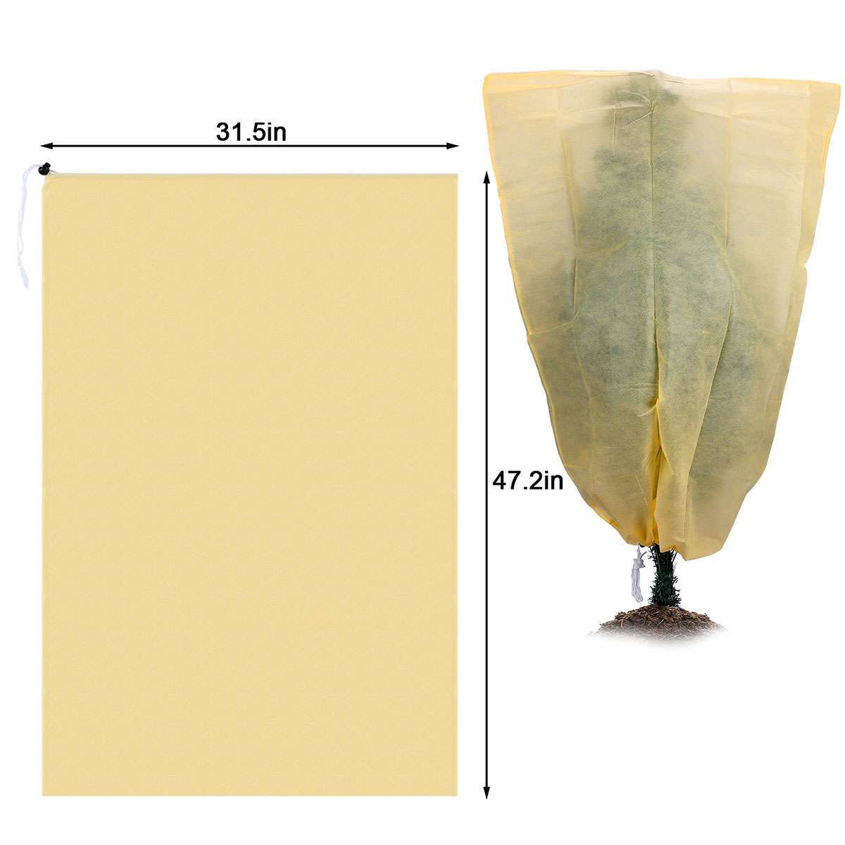 Frost Freeze Protection Bags For Plants Winter Drawstring Garden Plant Cover Bag