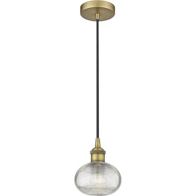 Innovations Lighting 616-1P-BB-G555-6CL Edison Ithaca Mini Pendant Brushed Brass