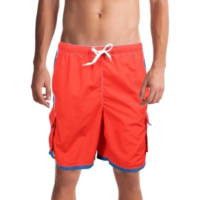 

Club Room Мужские красные вязаные пляжные шорты на шнуровке  BHFO 8848, Синий