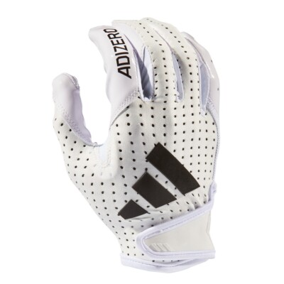 Adidas Adizero 14 Electric Football Receiver's Gloves WHITE | BLACK XL