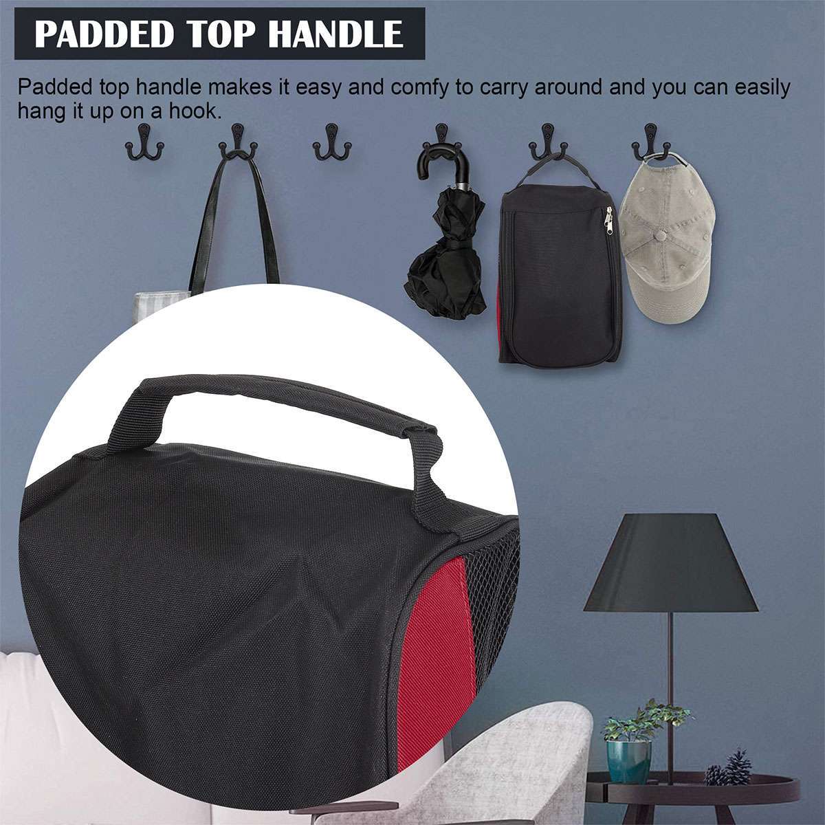 Oxford Golf Shoe Bag Portable Breathable Large Capacity Shoes Storage Bags Case