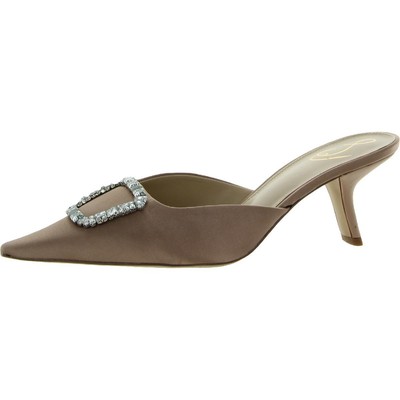 Женские сатиновые туфли-мюли Sam Edelman Brit Jewel Taupe Taupe 6,5 Medium (B,M) BHFO 8051