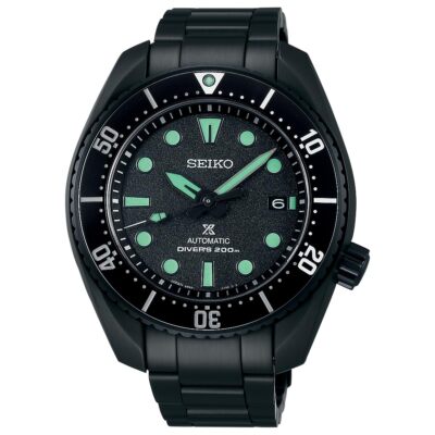 Pre-owned Seiko Prospex Sbdc193 The Black Series Automatic Scuba Diver Watch Men Limited