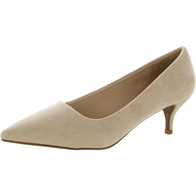 

Dream Pairs Womens moda Taupe Pointed Toe Kitten Heels 8 Medium (B,M) BHFO 2597, Nude suede, moda