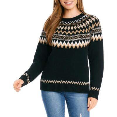 

Karen Kane Женский вязаный пуловер с круглым вырезом и принтом Running Wild BHFO 1190, Multi