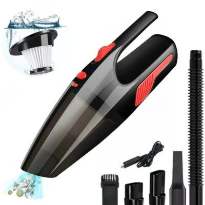 120W Portable Cordless Handheld Car Vacuum Cleaner Wet&Dry Duster Strong Suction