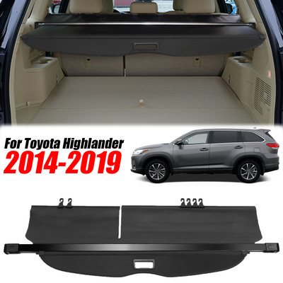 Cargo Cover Retractable Trunk Shield Shade For Toyota Highlander 2014-2019