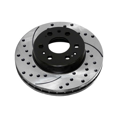 Front Drilled Brake Rotors Black & Pads for Chevy Silverado 1500 GMC Sierra 1500