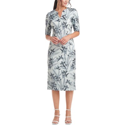 Женское приталенное платье-футляр миди Shae Blue от JS Collections, 10 BHFO 1870