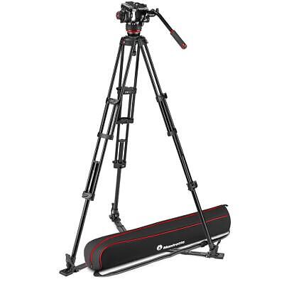 Жидкостная видеоголова Manfrotto 504X с алюминиевым штативом на двух ножках и разбрасывателем грунта