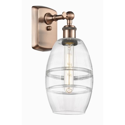 Innovations Lighting 516-1W-AC-G557-6CL Ballston Vaz Wall Sconce Antique Copper