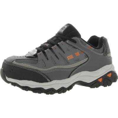 

Мужские кроссовки Skechers Cankton Grey Leather Work Shoes 8 Wide (E) BHFO 4919, Charcoal, Cankton
