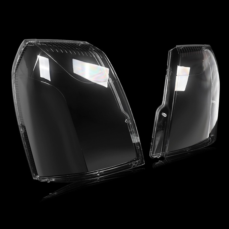 1Pair Front Clear Headlamp Headlight Lens Covers For Cadillac Escalade 2007-2014