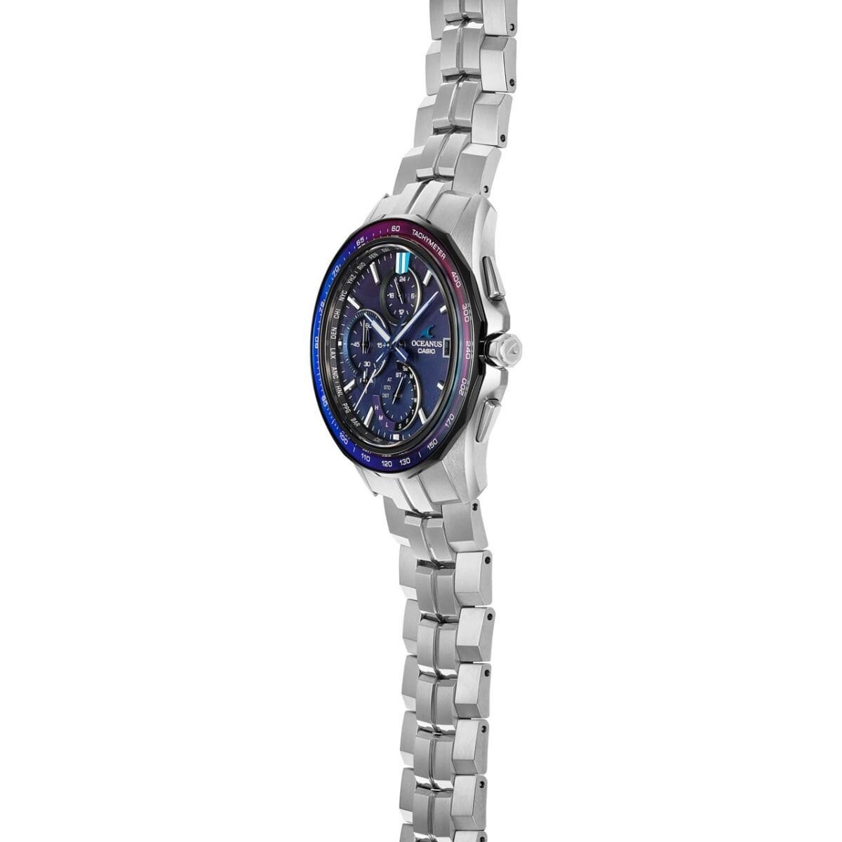 Pre-owned Casio Oceanus Ocw-s7000c-2ajf Manta S7000 Series Solar Watch Limited Titanium