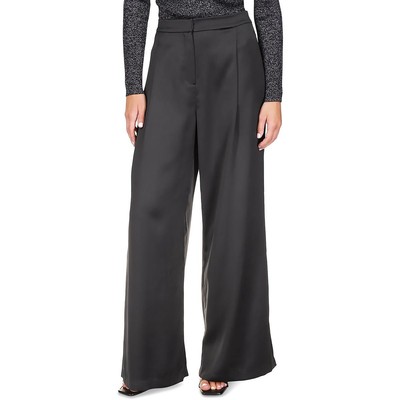 MICHAEL Michael Kors Женские черные повседневные брюки с широкими штанинами 16 BHFO 5484