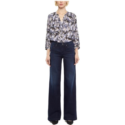 

NYDJ Женские широкие джинсы Teresa Dark Wash из денима со средней посадкой BHFO 3826, Rapture, Teresa