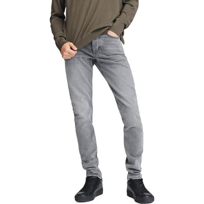 Rag & Bone Mens Fit 2 Серые зауженные джинсы со средней посадкой на пуговицах Fly 30 BHFO 1098