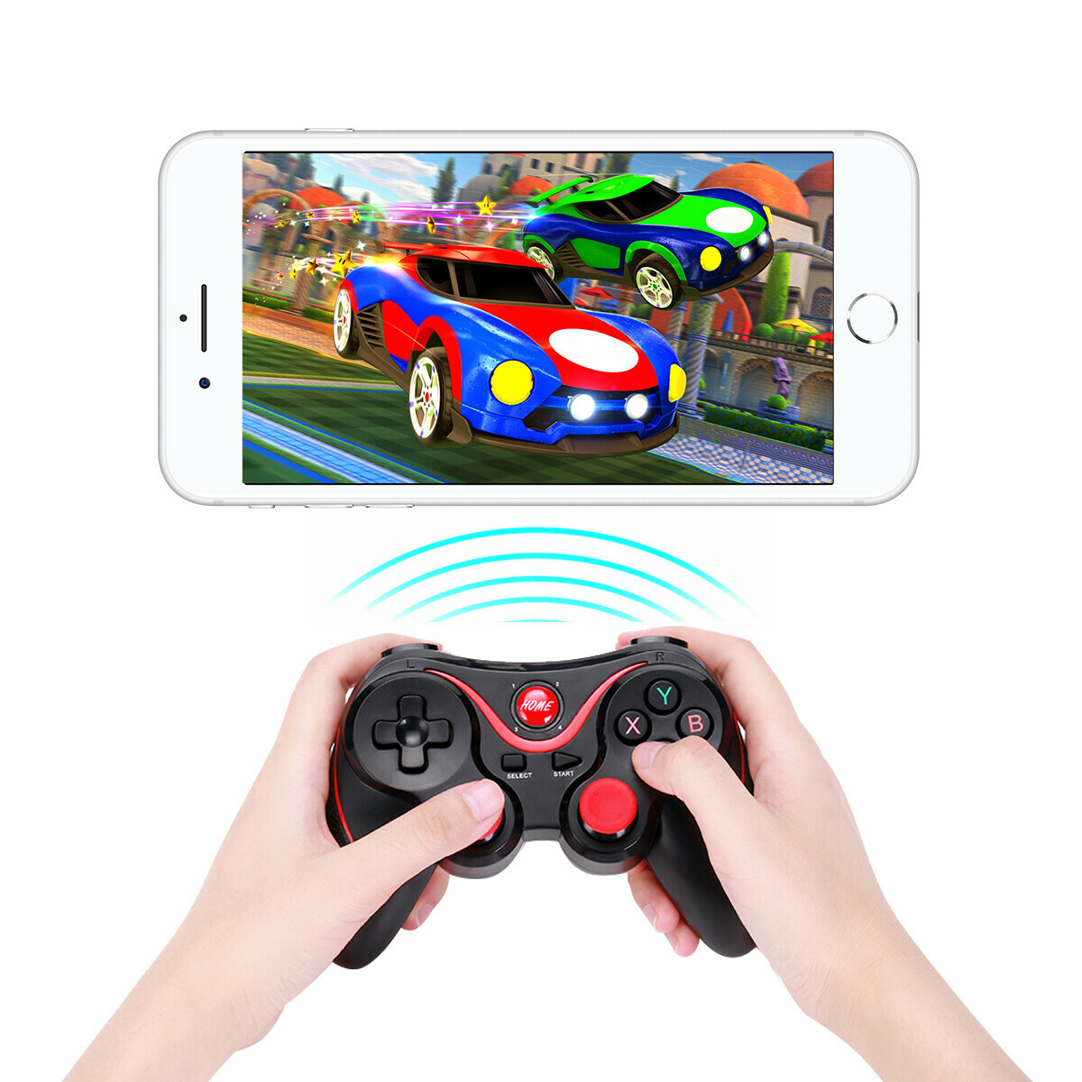 Купить Геймпад Беспроводной Bluetooth Геймпад Игровой контроллер Джойстик  для Android IOS Phone Tablet, цена 2 590 руб — (224141887705), США