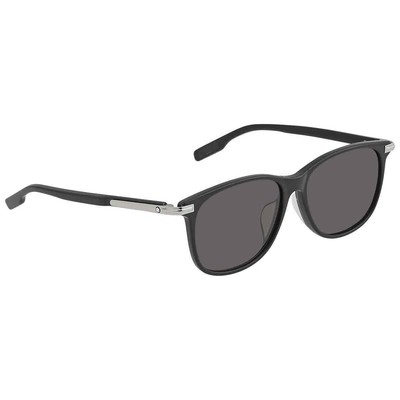 MONTBLANC MONT BLANC MB0216SA-001 BLACK BLACK GREY SUNGLASSES