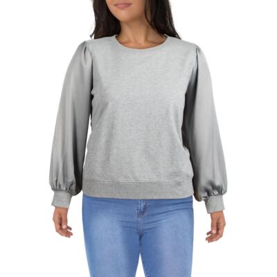 

Женский серый уютный и удобный свитшот Calvin Klein, одежда для отдыха плюс  BHFO 7544, Heather grey