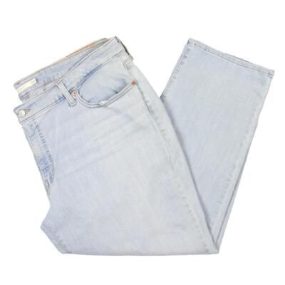 Levis Womens Slate Era Blue Denim Light Wash Boyfriend Jeans Plus 24W BHFO 5823