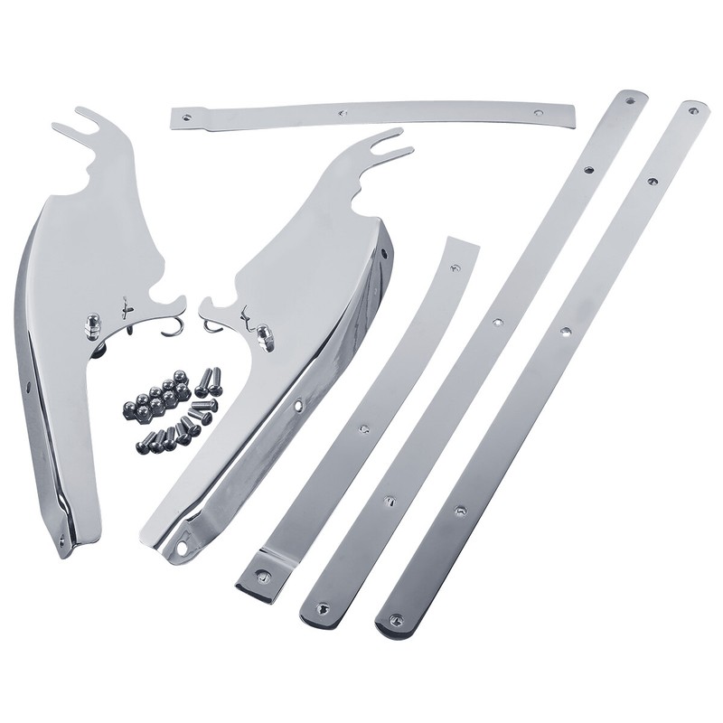 Chrome Windshield Mount Bracket Fit For Harley Softail Heritage Classic 2000-17