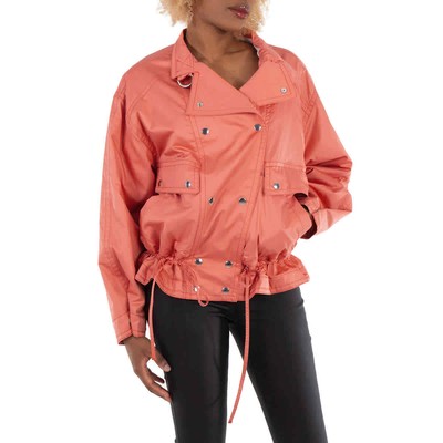 Pre-owned Isabel Marant Ladies Papaya Cotton Fadili Oversized Parka In Orange