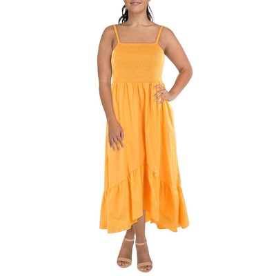 

Оранжевое женское платье макси с оборками и рюшами Laundry by Shell Segal  BHFO 8735, Оранжевый