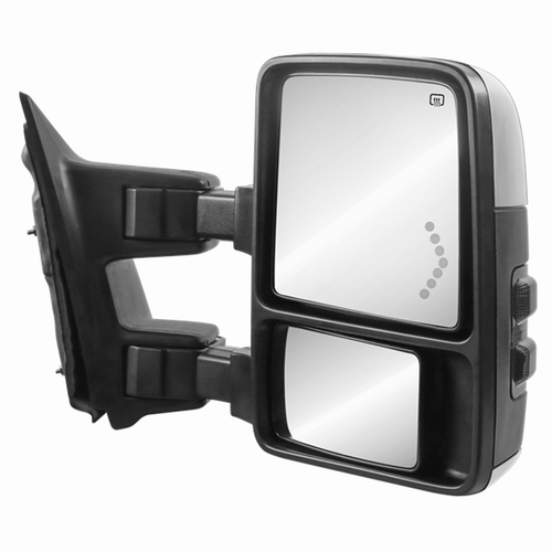 Pair Chrome Power Heated Tow Mirrors For 1999-2007 Ford F250 F350 F450 F550