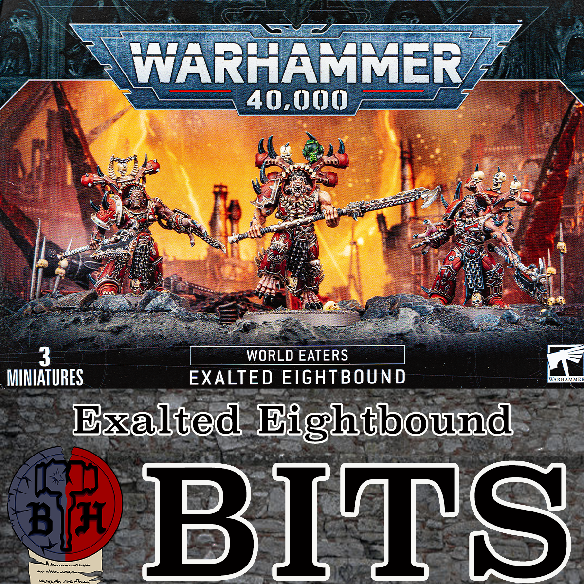 Warhammer 40K Chaos Space Marines World Eaters Exalted Eightbound Set BITS