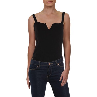 Женский топ-боди Free People Womens Pipa из черного трикотажа с V-образным вырезом XS BHFO 2862