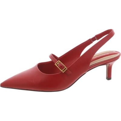 Franco Sarto Womens Khloe Leather Pointed Toe Slingback Heels Shoes BHFO 4277