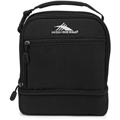 High Sierra Womens Black Stacked Compartment Insulated Lunch Bag O/S BHFO 2881