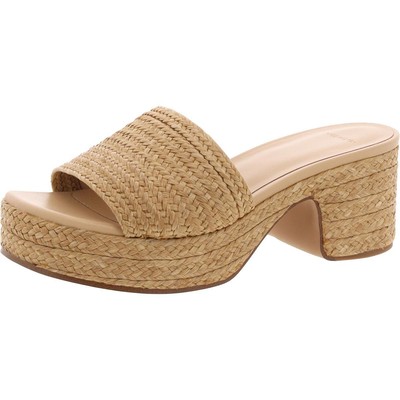 Vince Womens Margo Raffia Beige Platform Sandals 5.5 Medium (B,M) BHFO 1955
