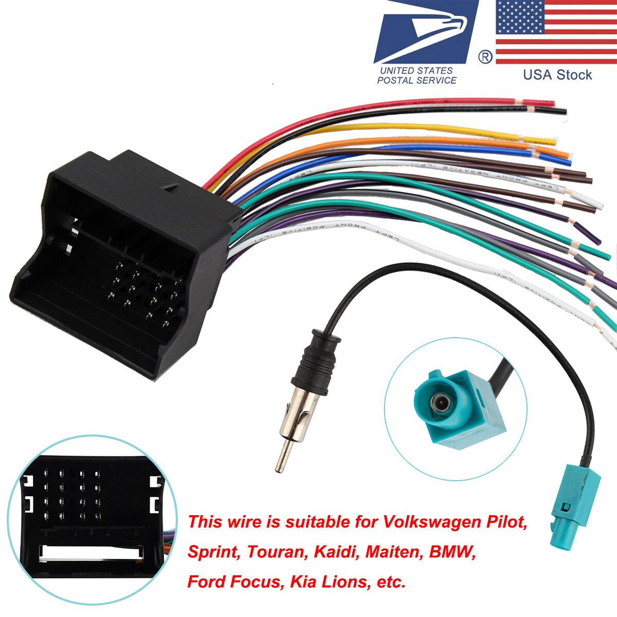 Wiring Harness Aerial Adaptor Connector For Bmw