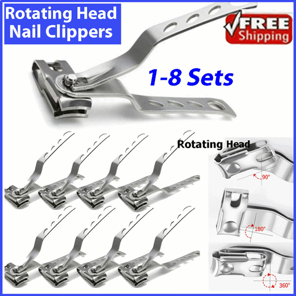 Toenail Clippers for Thick Ingrown Toe Nails Heavy Duty Precision Nail Scissor 