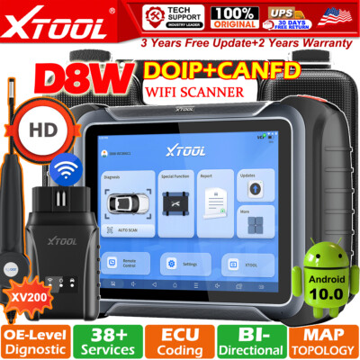 XTOOL D8W Auto Programning Bidirectional Full Diagnostic Scanner XV200 Endoscope